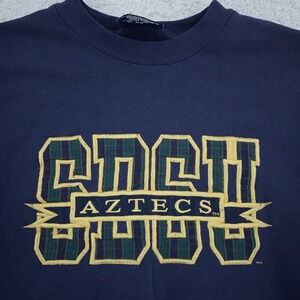Vtg San Diego State Aztecs Sweatshirt XS Navy Blue Crewneck Jansport‎ SDSU 90s